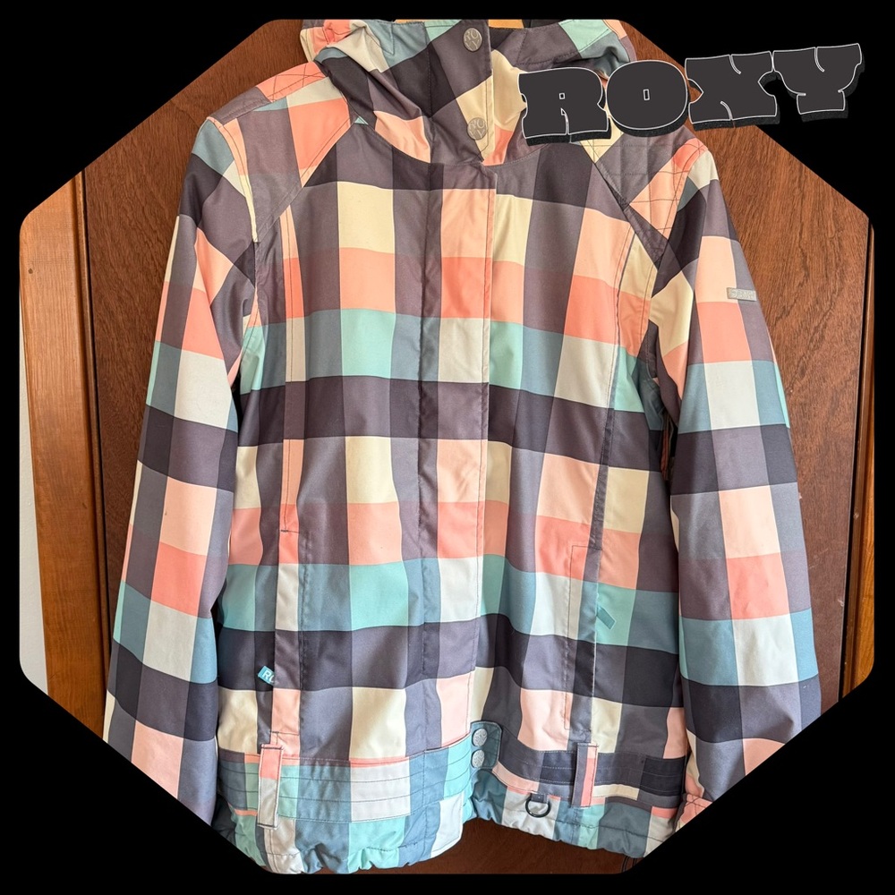 Roxy 10K Checkered Ski/Snowboard Jacket